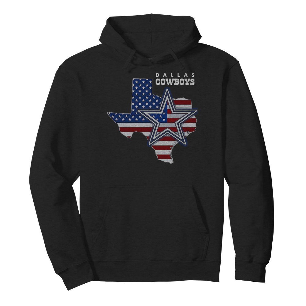 Dallas Cowboys American Map Flag  Unisex Hoodie