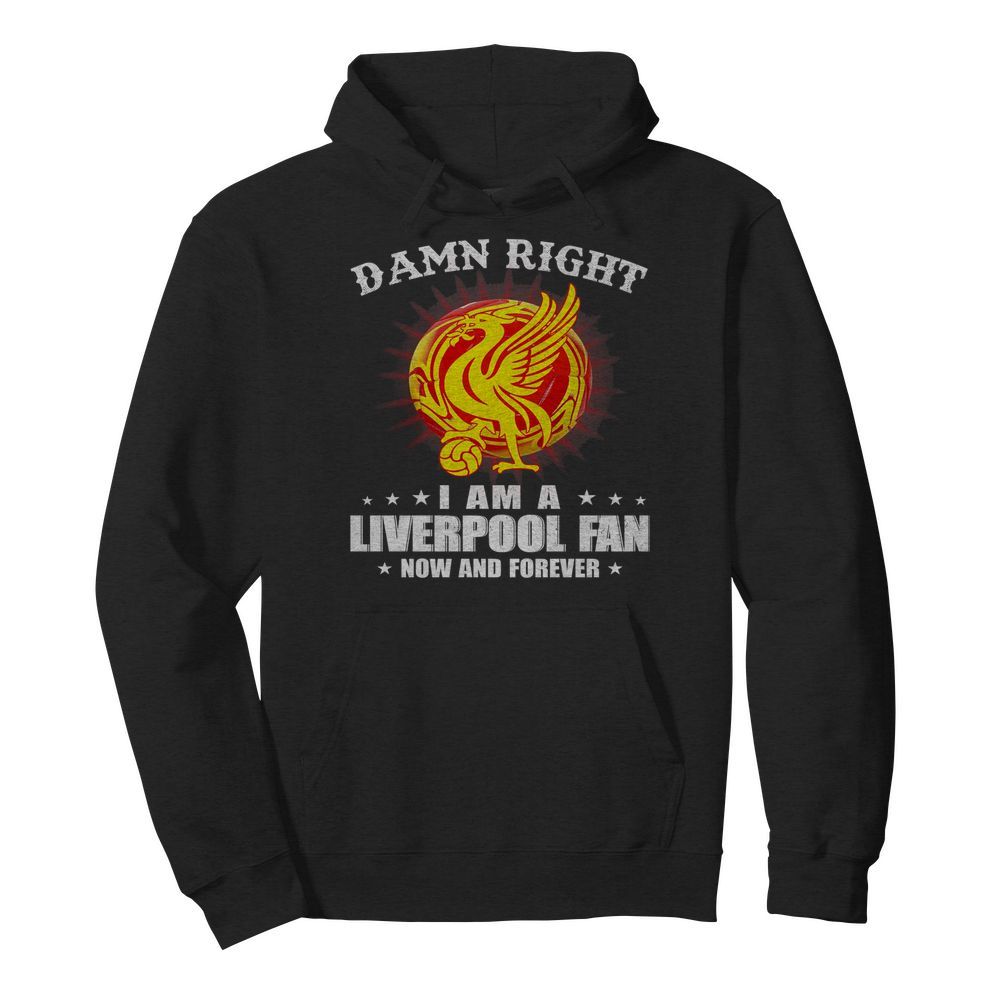 Damn right I am a liverpool fan now and forever  Unisex Hoodie