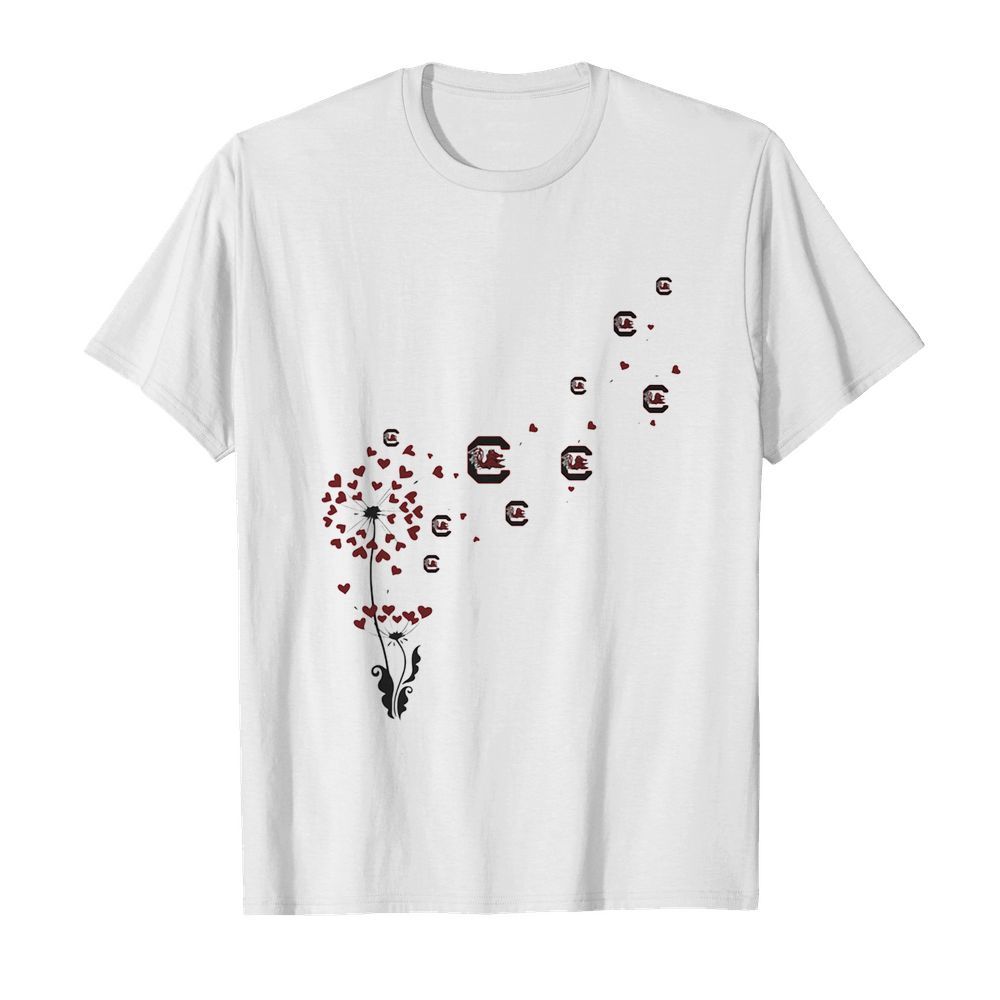 Dandelion flower university of south carolina football hearts shirt