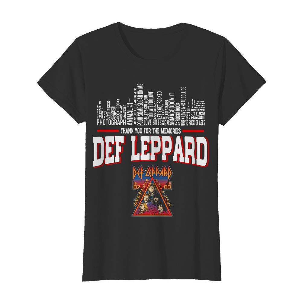 Def Leppard Thank You For Memories  Classic Women's T-shirt