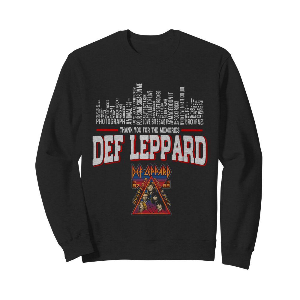 Def Leppard Thank You For Memories  Unisex Sweatshirt