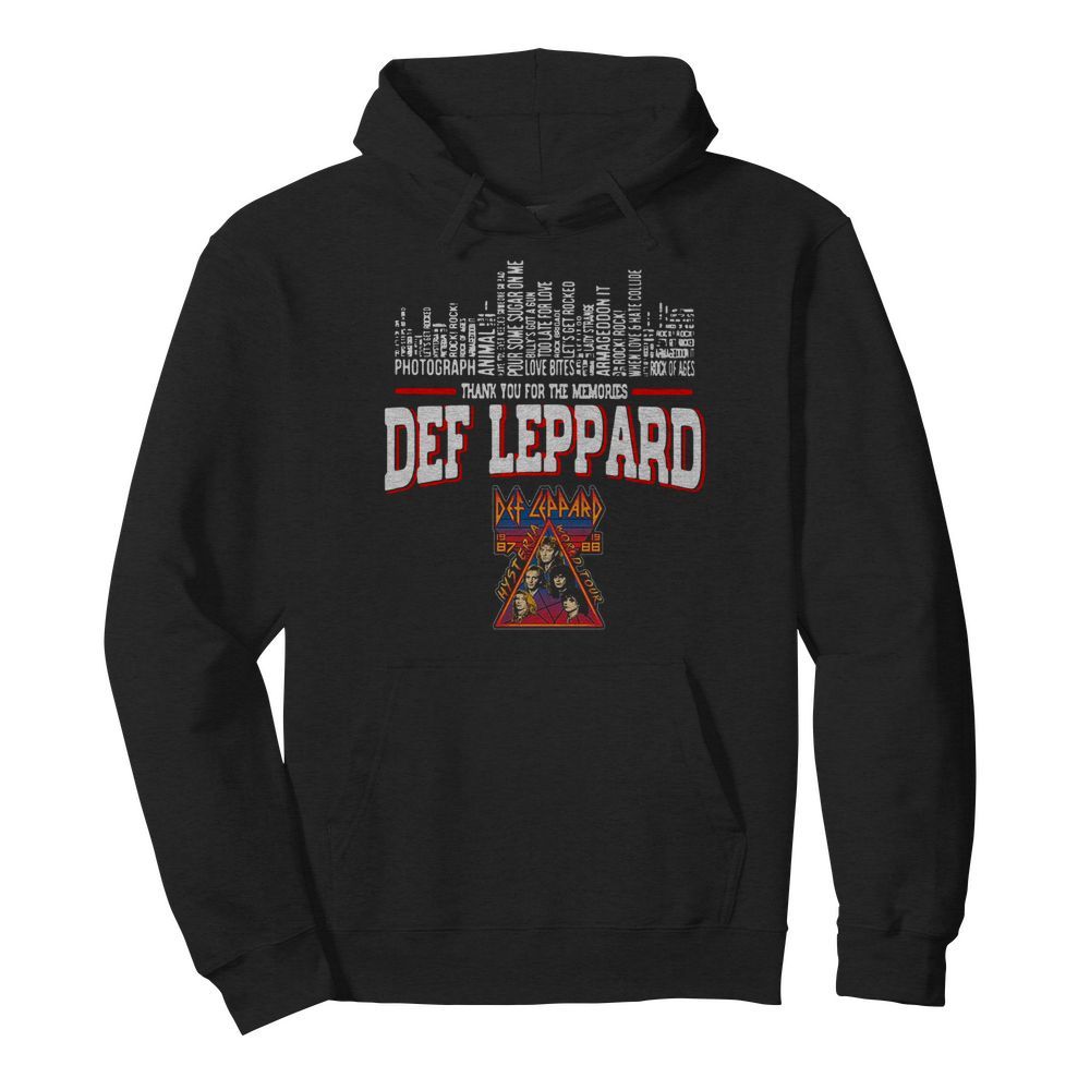 Def Leppard Thank You For Memories  Unisex Hoodie