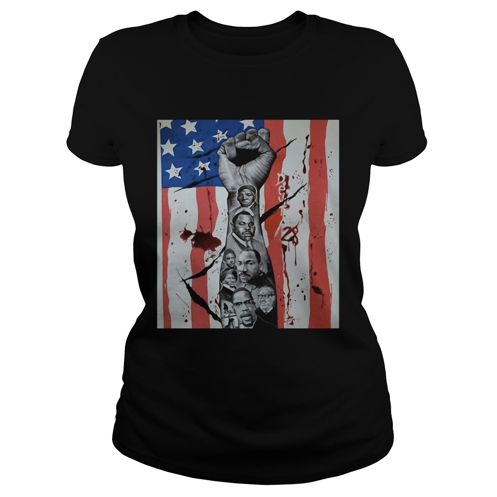 Deut 28 American Flag Black Lives Matter  Classic Ladies