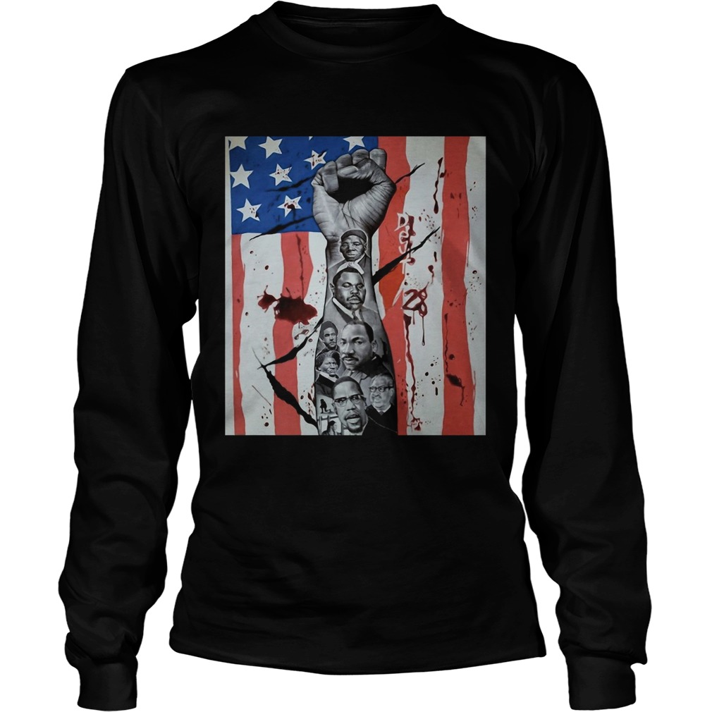 Deut 28 American Flag Black Lives Matter  Long Sleeve