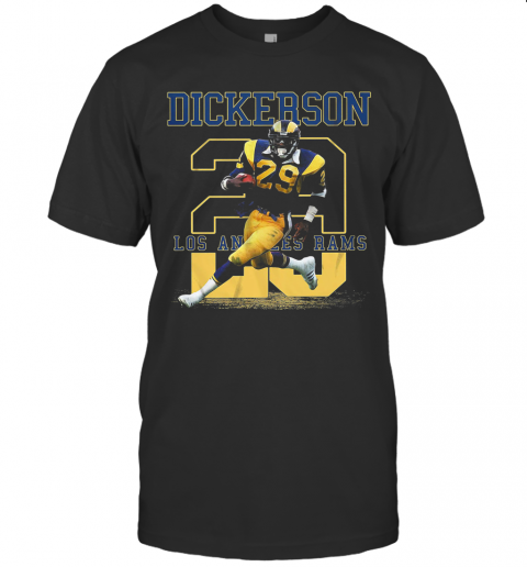 Dickerson 28 Los Angles Rams Team Football Player T-Shirt Classic Men's T-shirt