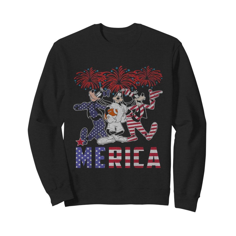 Disney goofy dog merica firework american flag independence day  Unisex Sweatshirt