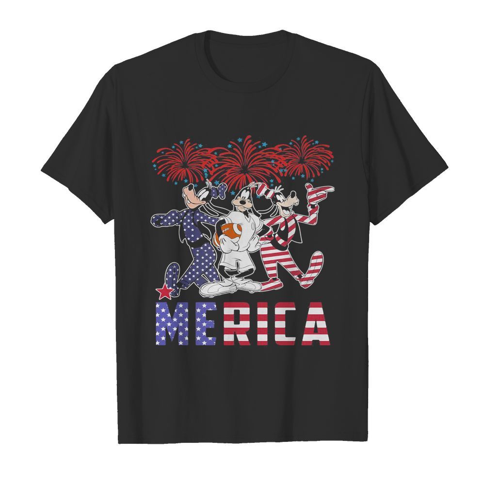 Disney goofy dog merica firework american flag independence day  Classic Men's T-shirt