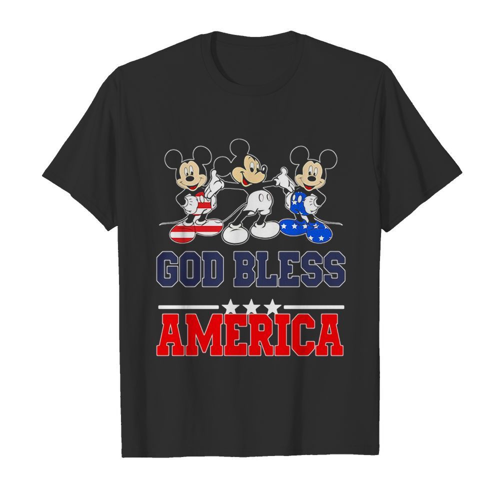 Disney mickey mouse god bless america happy independence day shirt