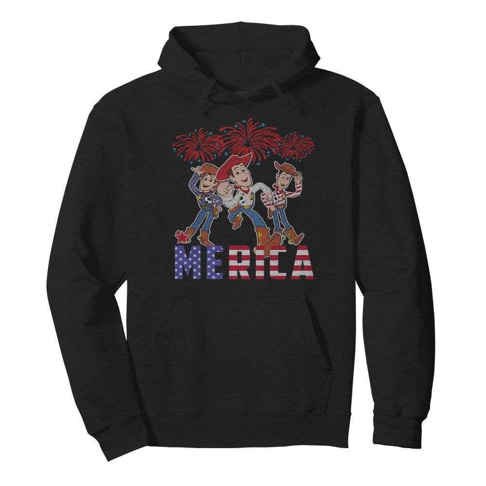 Disney pixar toy woody merica firework american flag independence day  Unisex Hoodie