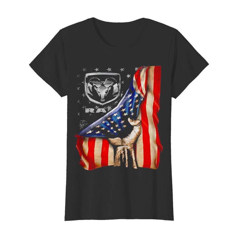 Dodge jeep ram logo american flag independence day  Classic Women's T-shirt