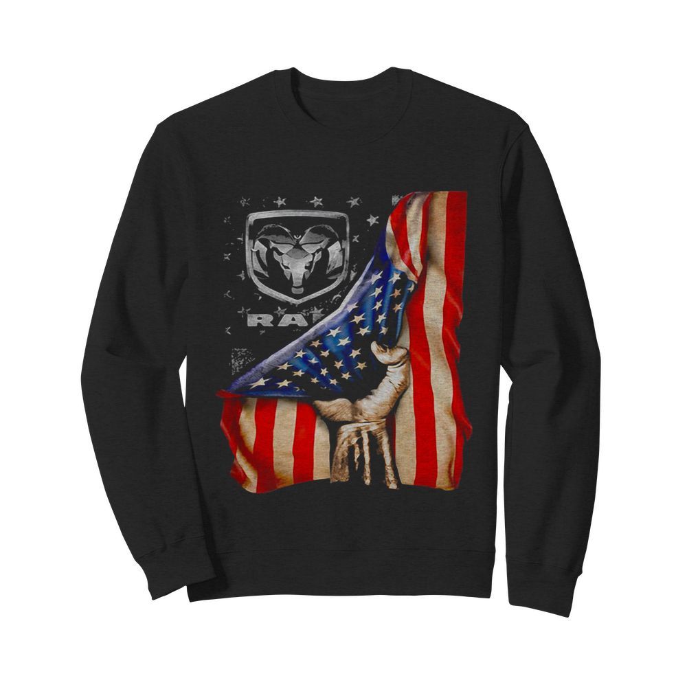 Dodge jeep ram logo american flag independence day  Unisex Sweatshirt