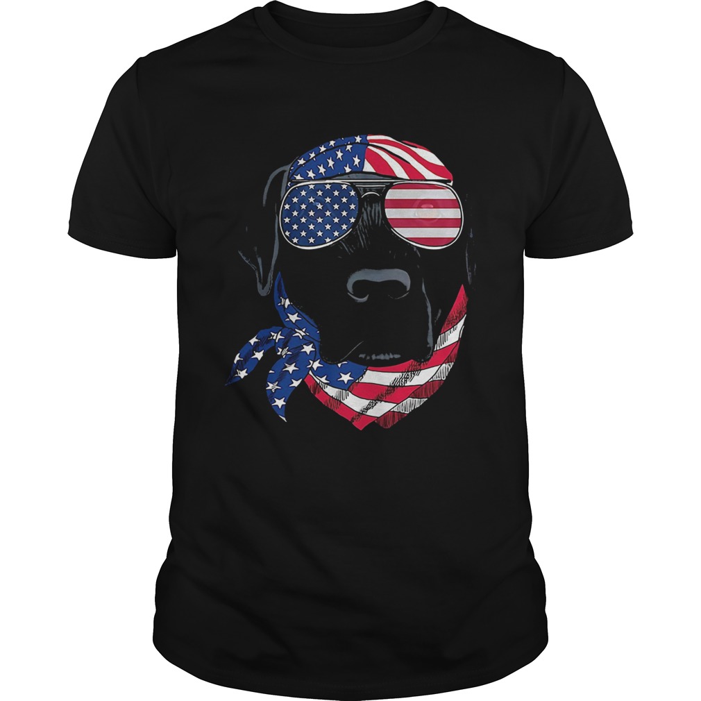 Dog American flag veteran Independence Day shirt