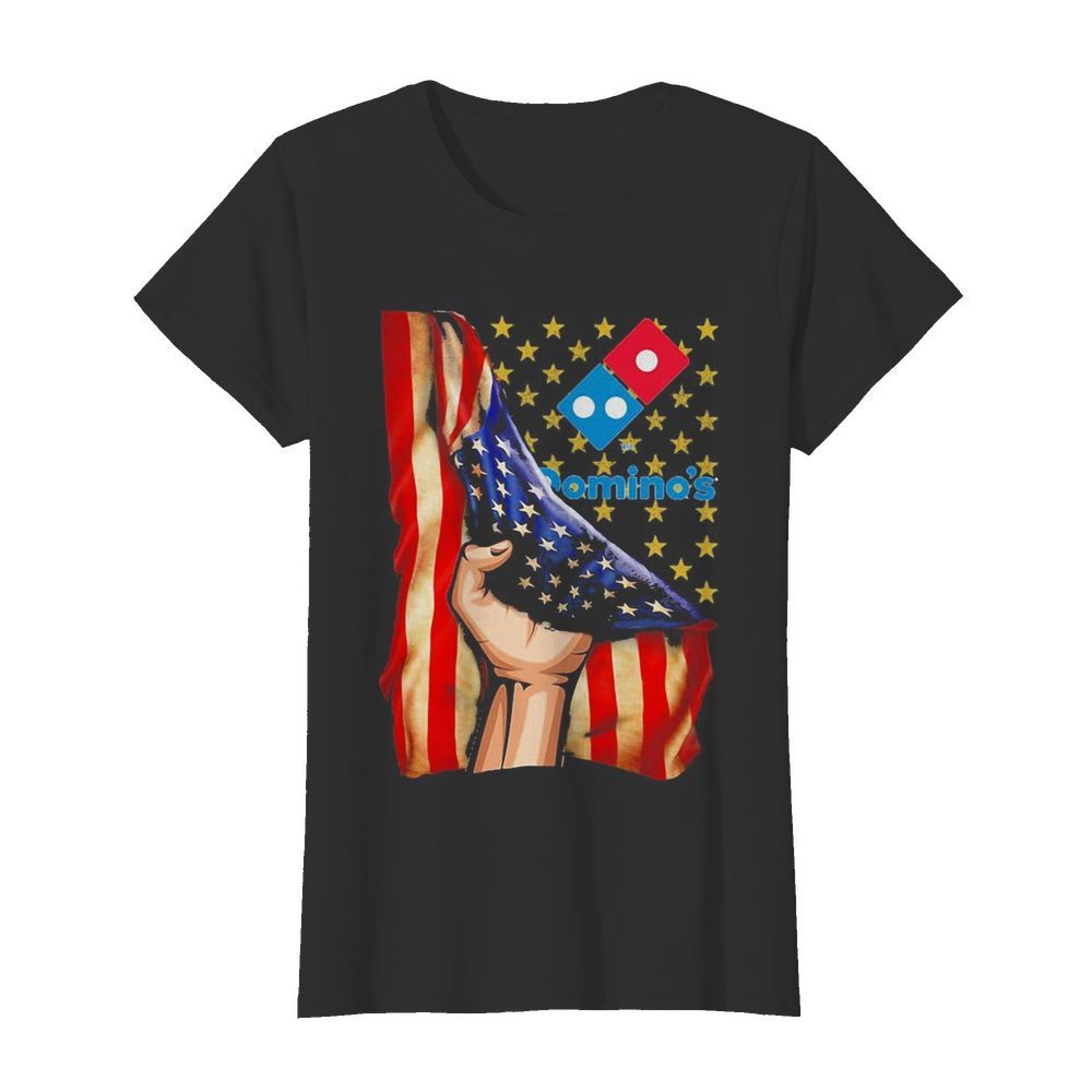 Domino’s american flag independence day  Classic Women's T-shirt