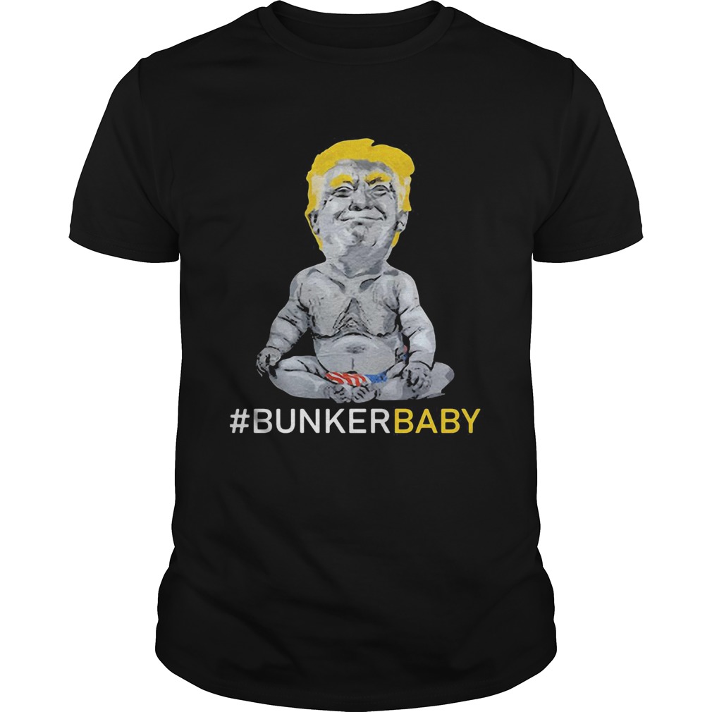 Donald trump bunker baby american flag independence day shirt