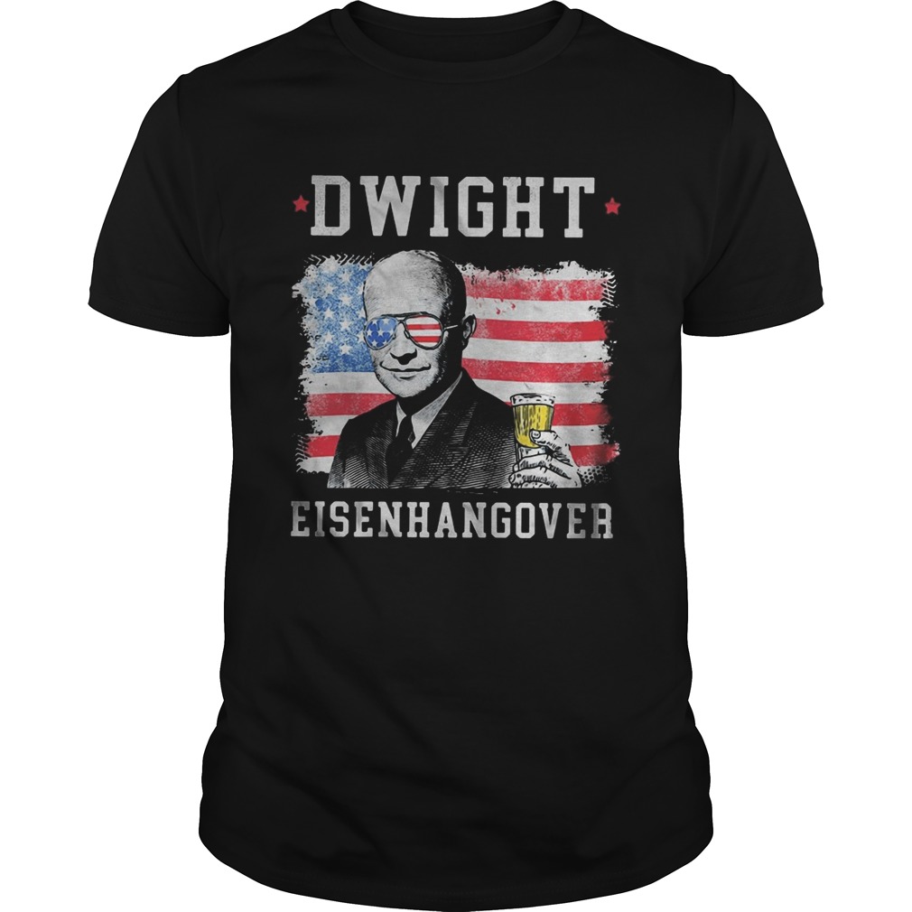 Dwight Eisenhangover drinking bee American flag shirt