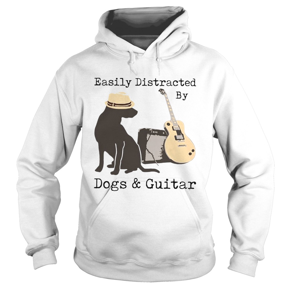 Easily Distracted By Guitar And Dogs  Hoodie