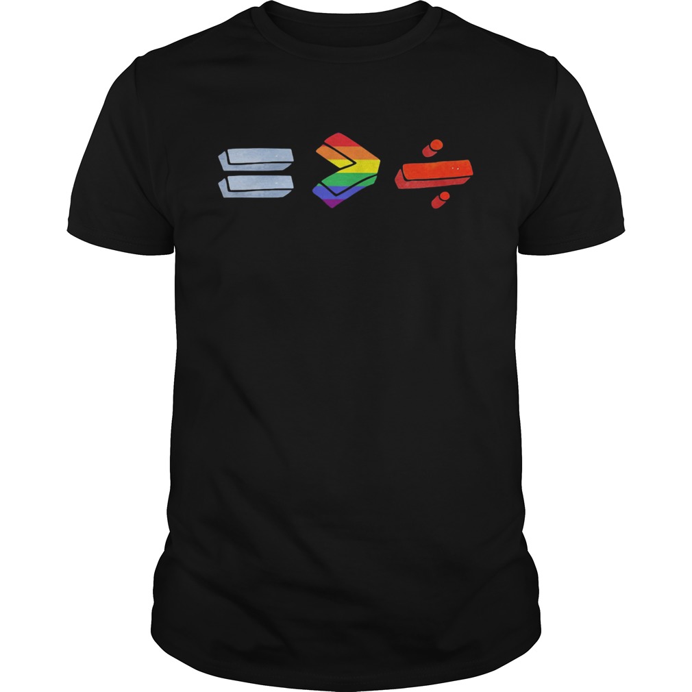 Equality bigger than division lgbt shirt