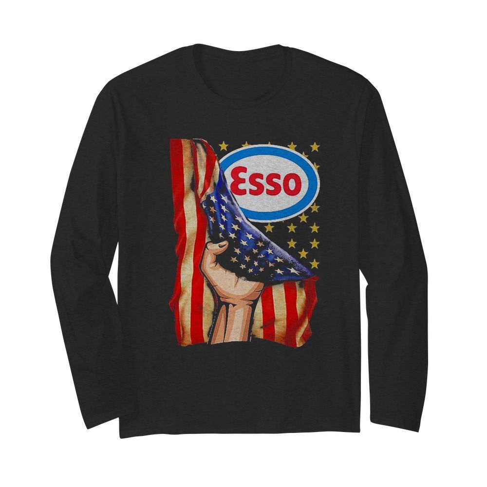 Esso american flag independence day  Long Sleeved T-shirt 