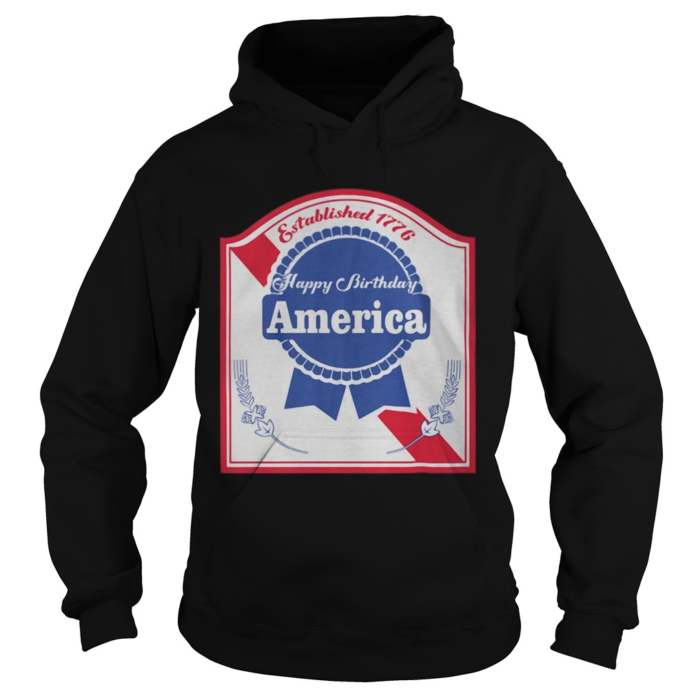 Established 1776 happy birthday america flag  Hoodie