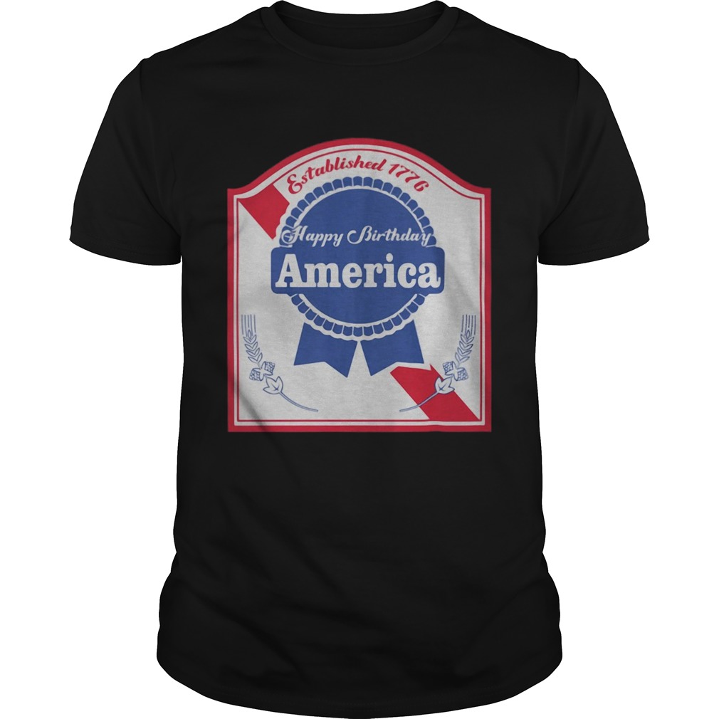 Established 1776 happy birthday america flag  Unisex