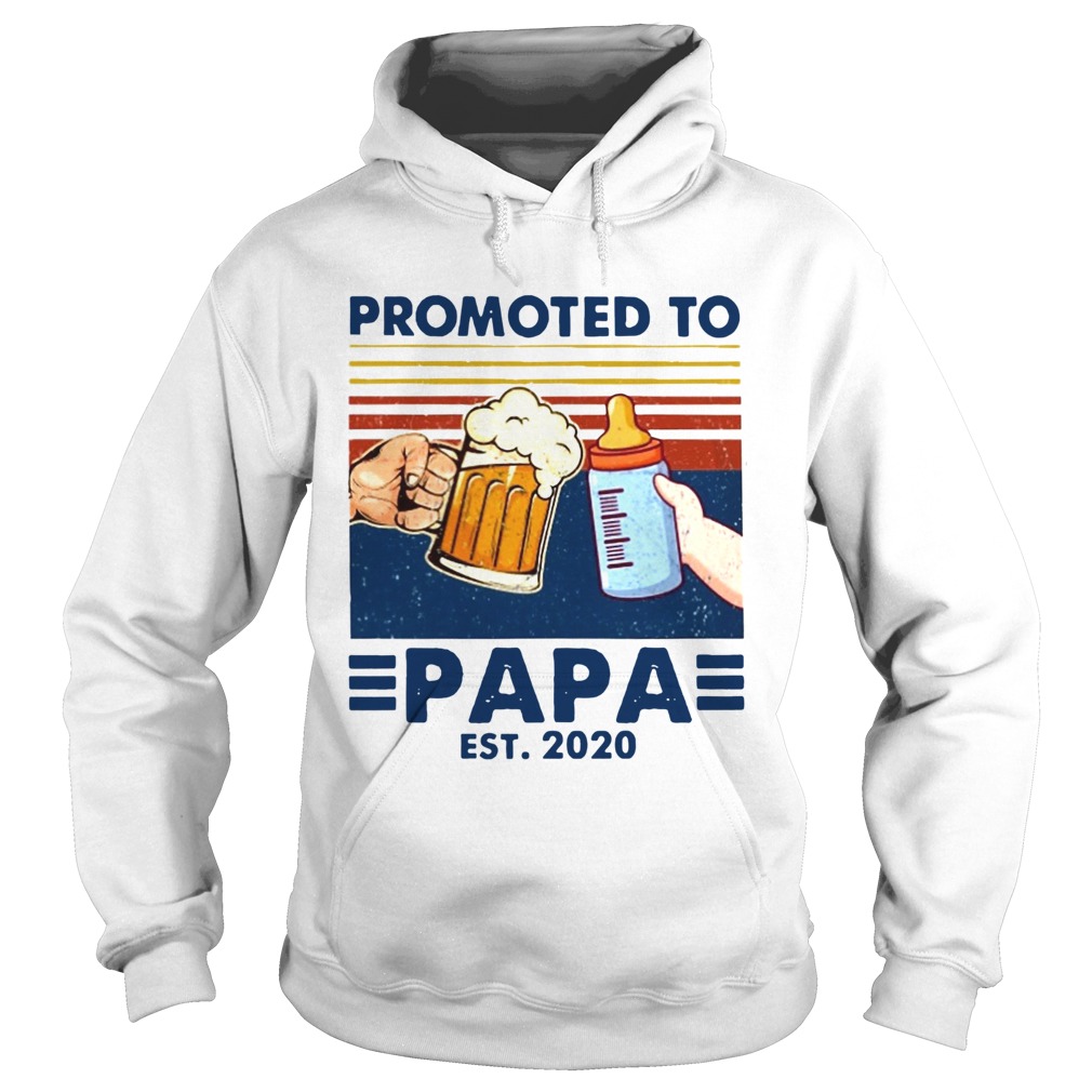 Family Promoted To Papa 2020 Vintage  Hoodie