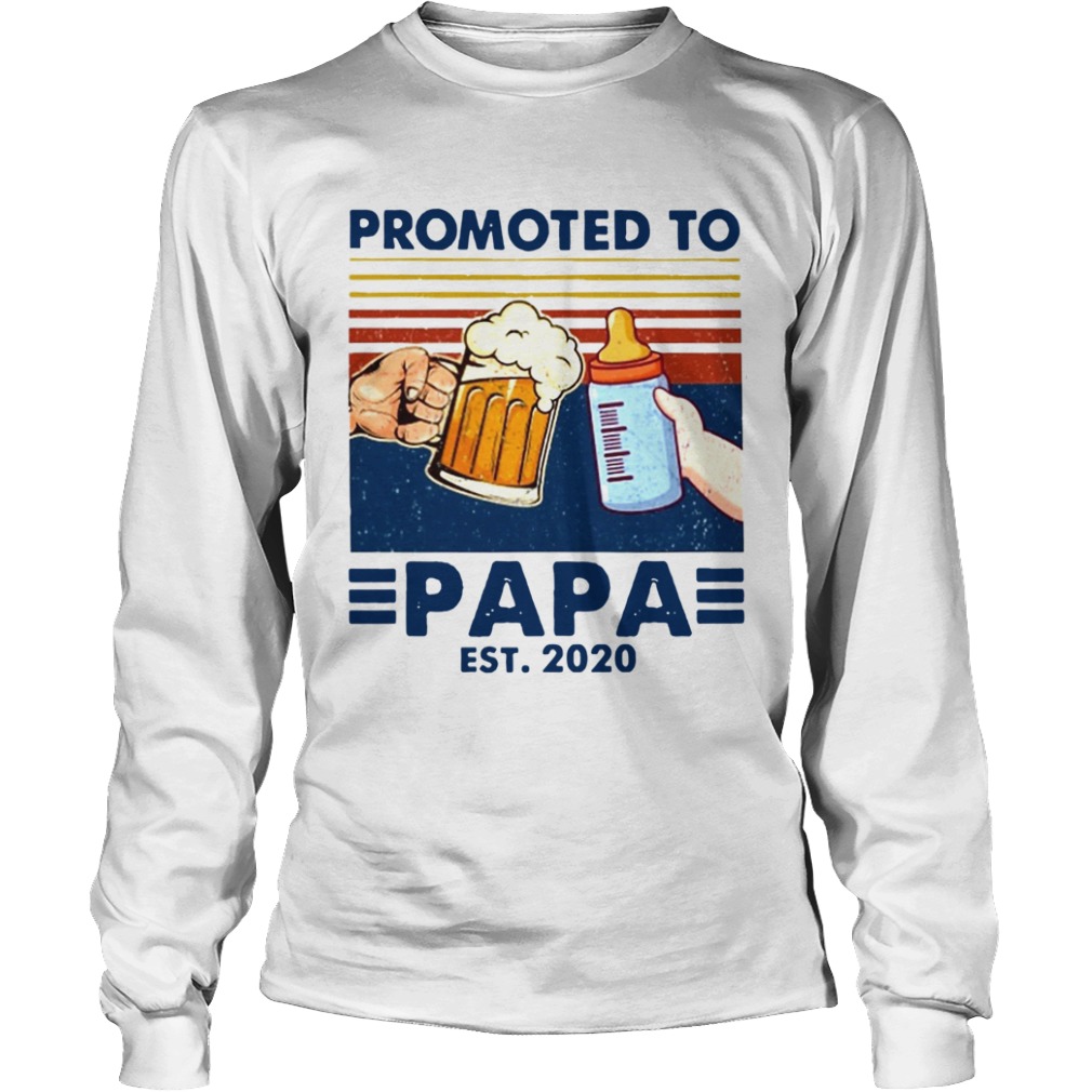 Family Promoted To Papa 2020 Vintage  Long Sleeve