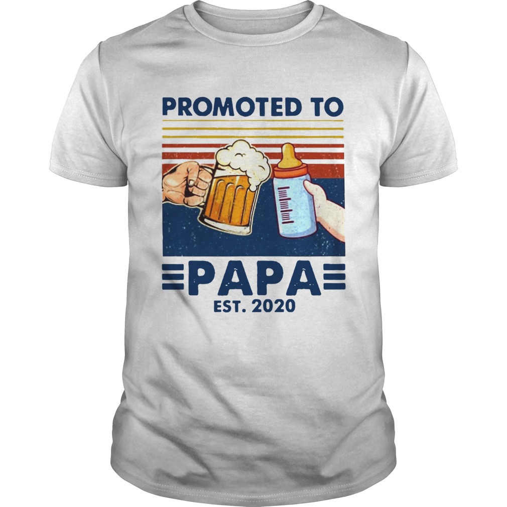 Family Promoted To Papa 2020 Vintage  Unisex