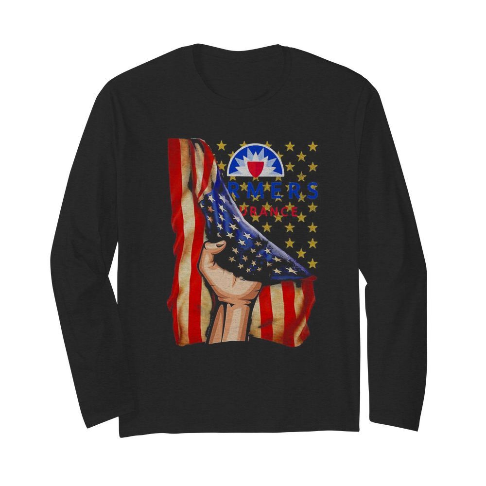 Farmers insurance american flag independence day  Long Sleeved T-shirt 