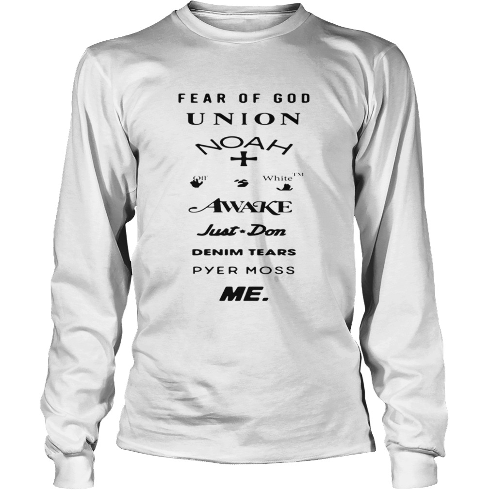 Fear Of God Union Noah White Awake Just Don Denim Tears Pyes Moss Me  Long Sleeve