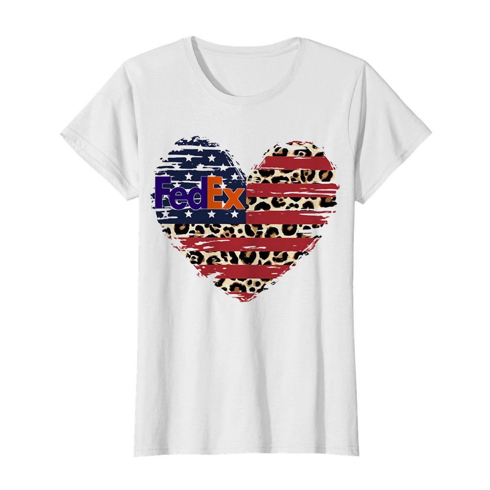 FedEx heart American flag veteran Independence Day  Classic Women's T-shirt