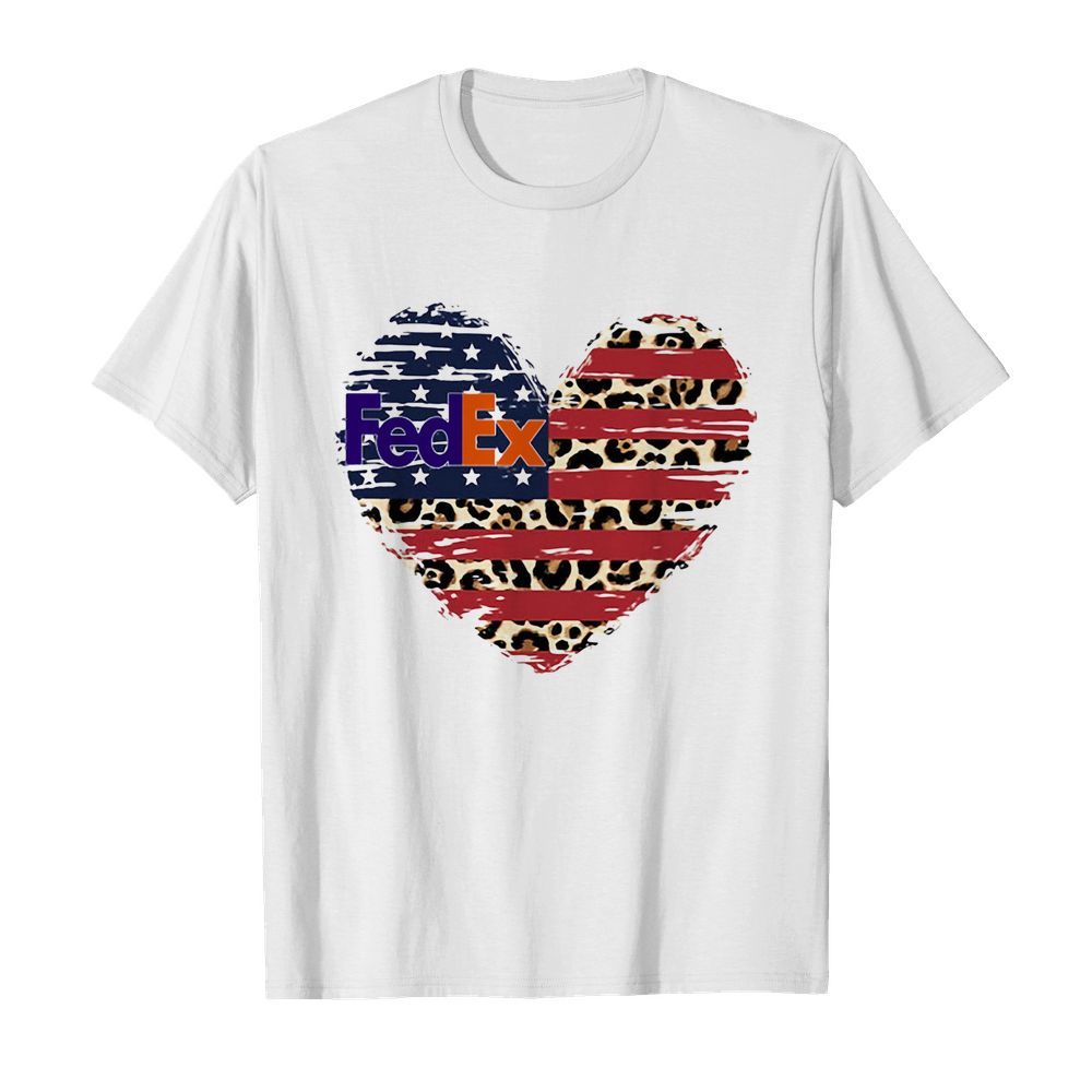 FedEx heart American flag veteran Independence Day  Classic Men's T-shirt