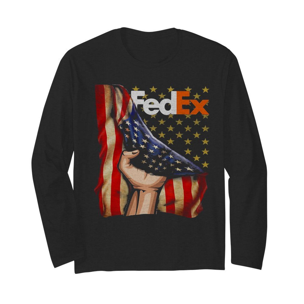 Fedex american flag happy independence day  Long Sleeved T-shirt 