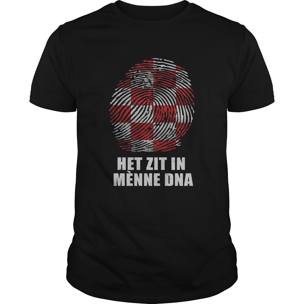 Fingerprints het zit in menne dna shirt