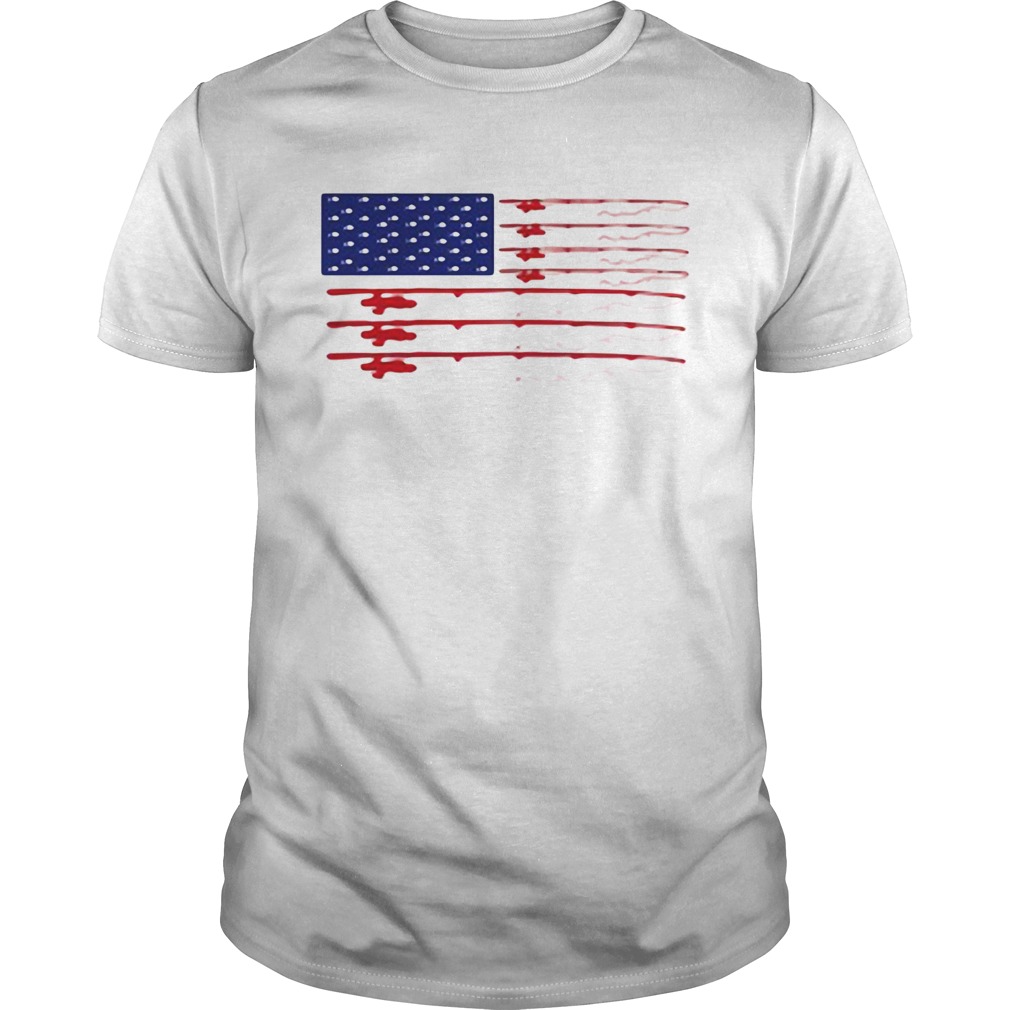 Fishing american flag independence day  Unisex