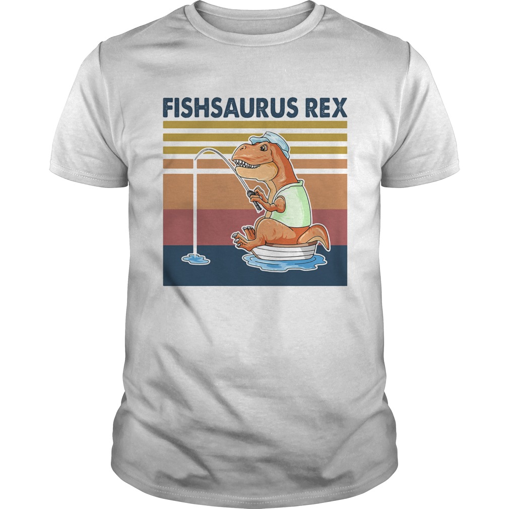 Fishsaurus Rex fishing vintage retro  Unisex