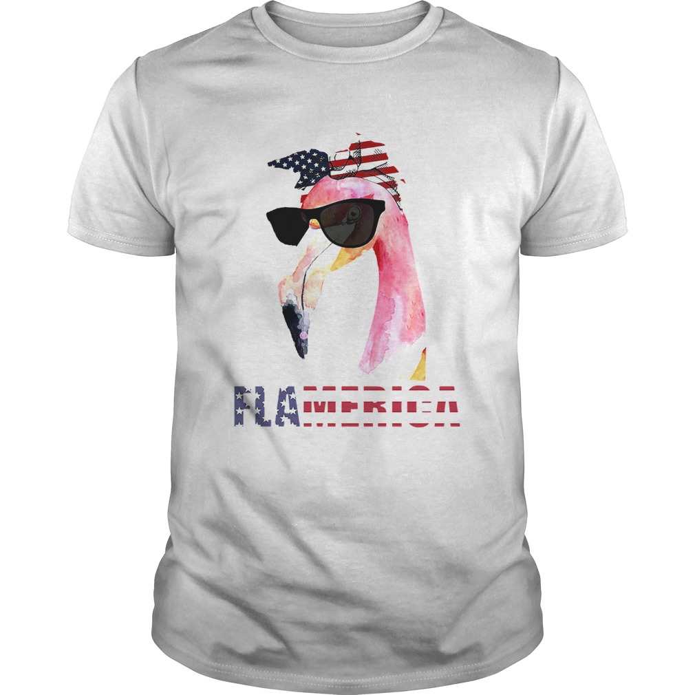 Flamingo flamerica america 4th of july independence day shirt