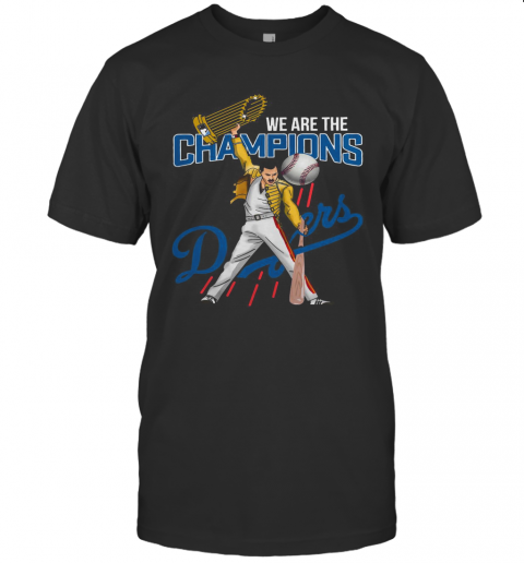 Freddie Mercury We Are The Champions Dodgers T-Shirt