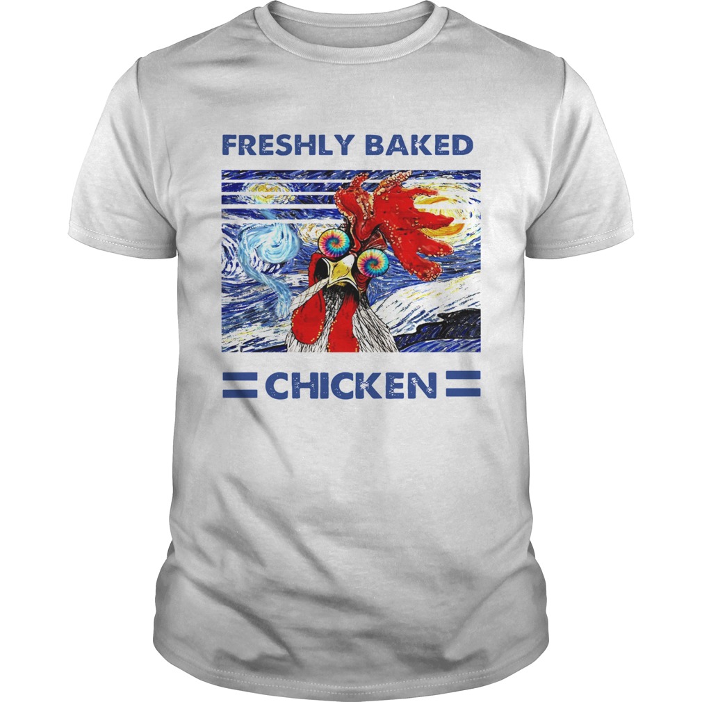 Freshly Baked Chicken Oil Painting Vintage shirt