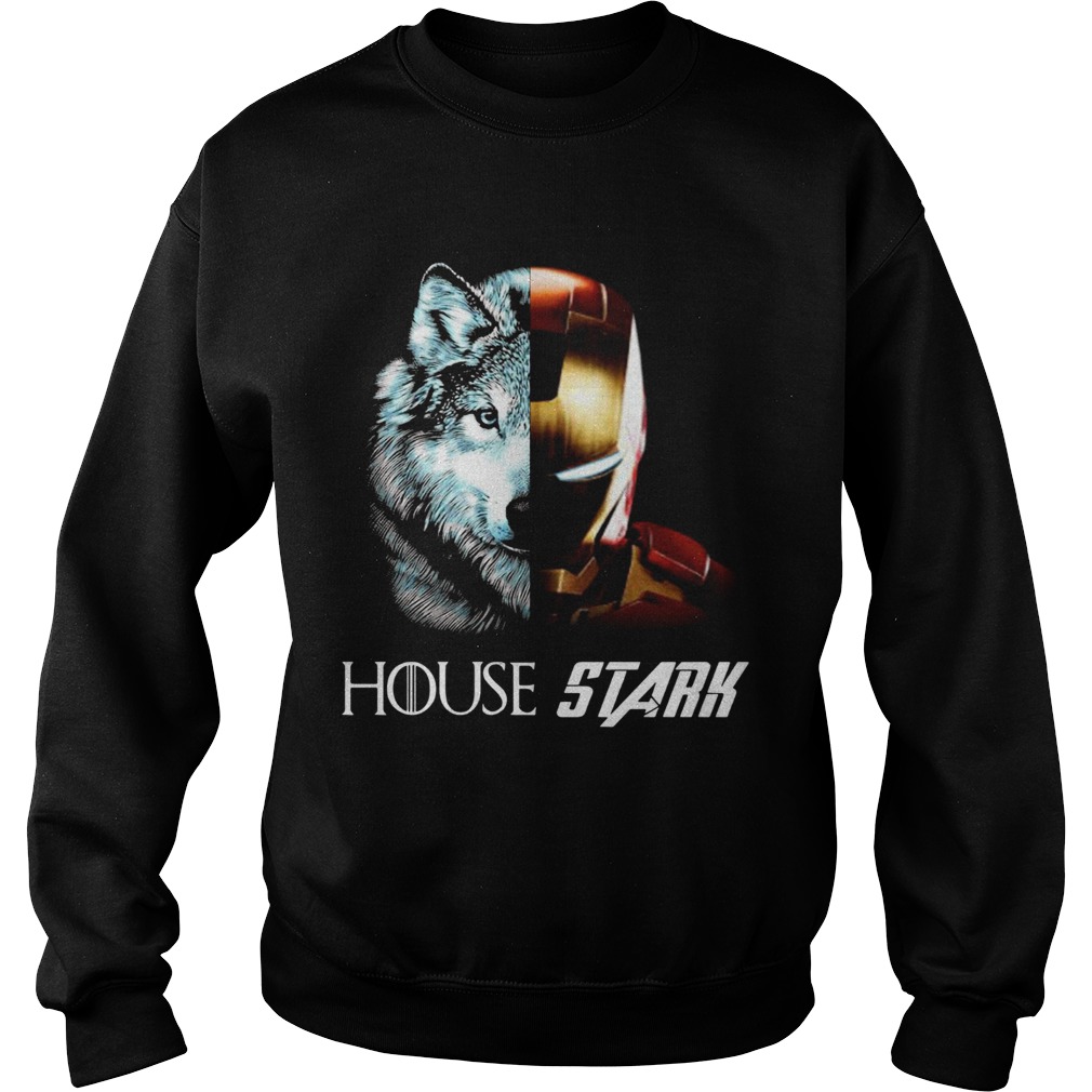 Game of Thrones House Stark Wolf Tony Stark Iron Man  Sweatshirt