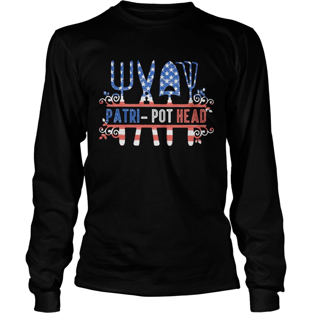 Garden patripot head american flag independence day  Long Sleeve