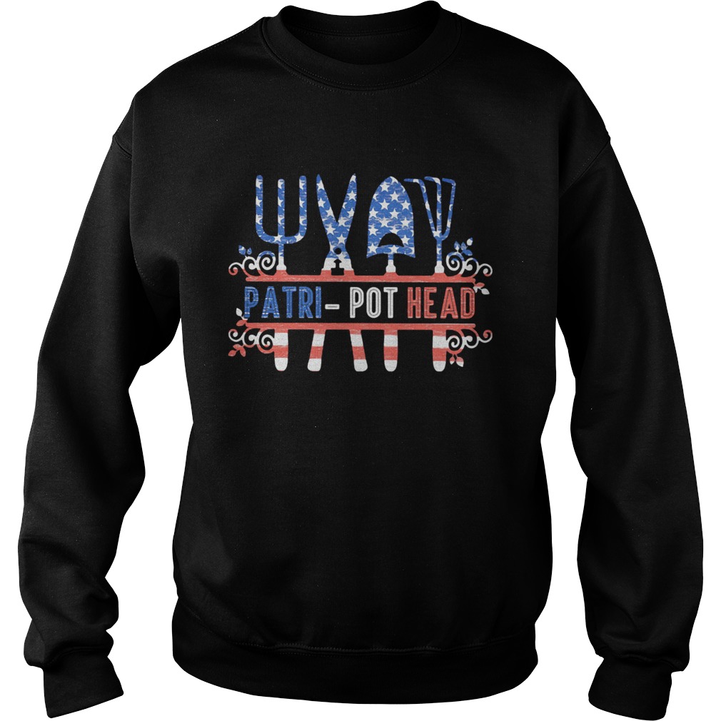 Garden patripot head american flag independence day  Sweatshirt