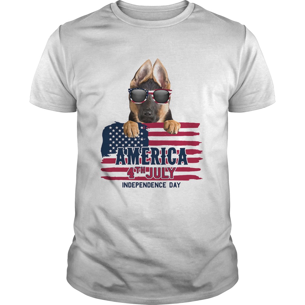 German shepherd 4th july independence day american flag shirt