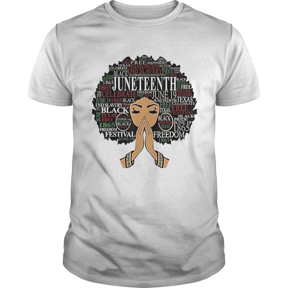 Girl Black Juneteenth Namaste shirt