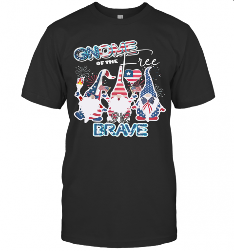 Gnome Of The Free And The Brave Firework America 4Th Of July Independence Day T-Shirt