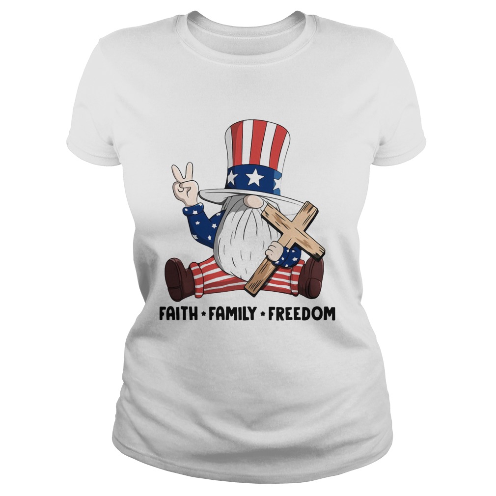 Gnomes faith family freedom firework american independence day  Classic Ladies