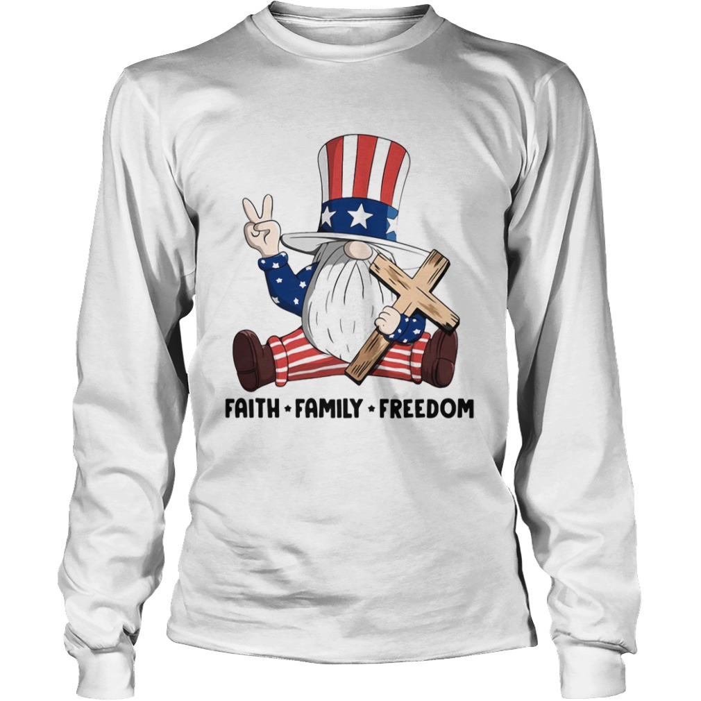 Gnomes faith family freedom firework american independence day  Long Sleeve