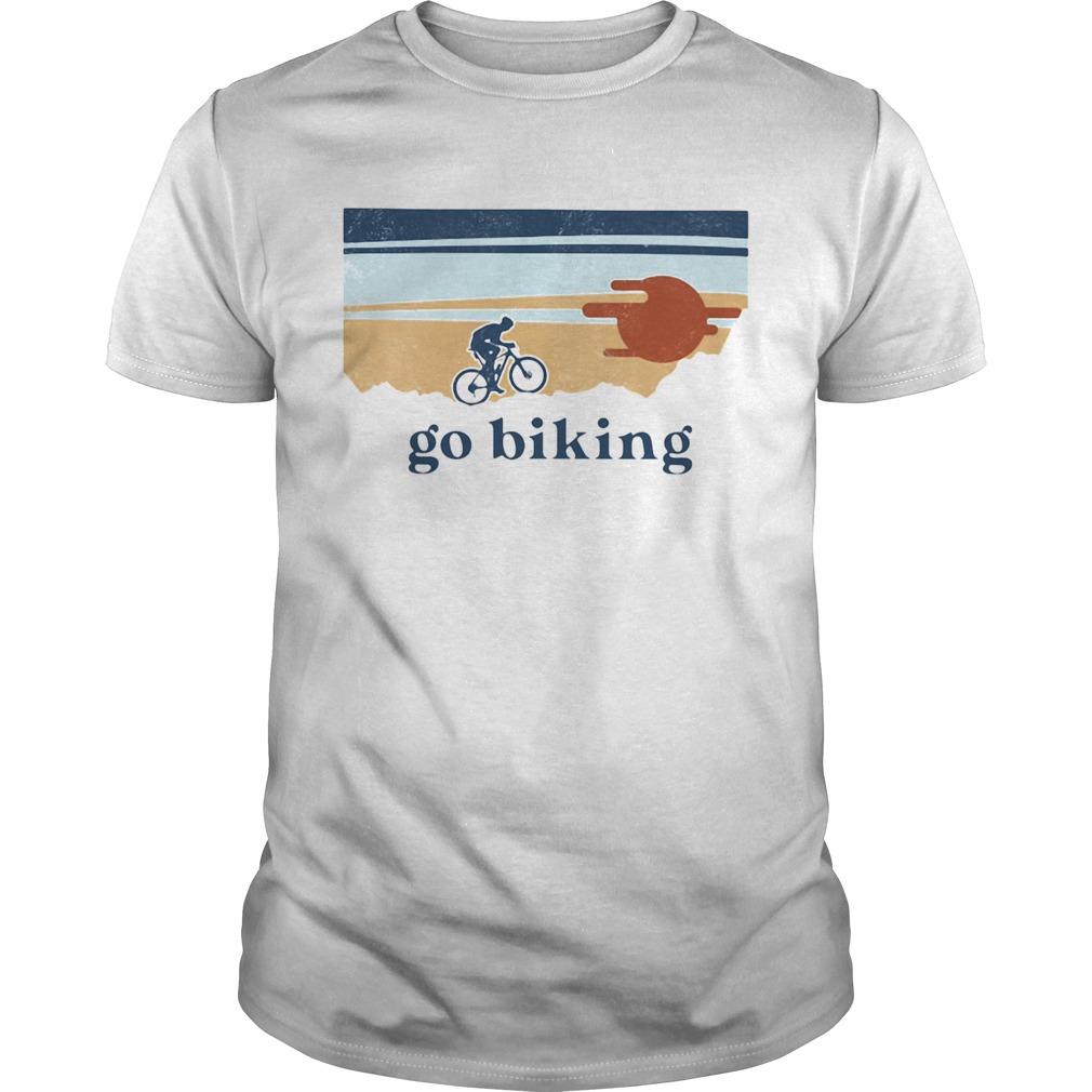 Go biking sunset vintage shirt