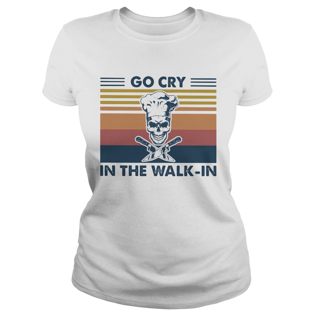 Go cry in the walkin skull vintage retro  Classic Ladies