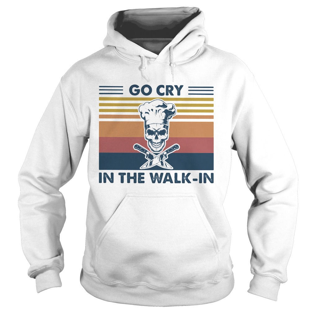 Go cry in the walkin skull vintage retro  Hoodie