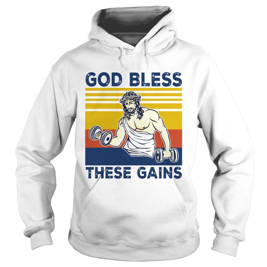 God Bless These Gains Vintage  Hoodie